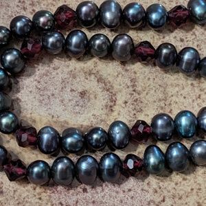 Genuine Black Pearl Necklace